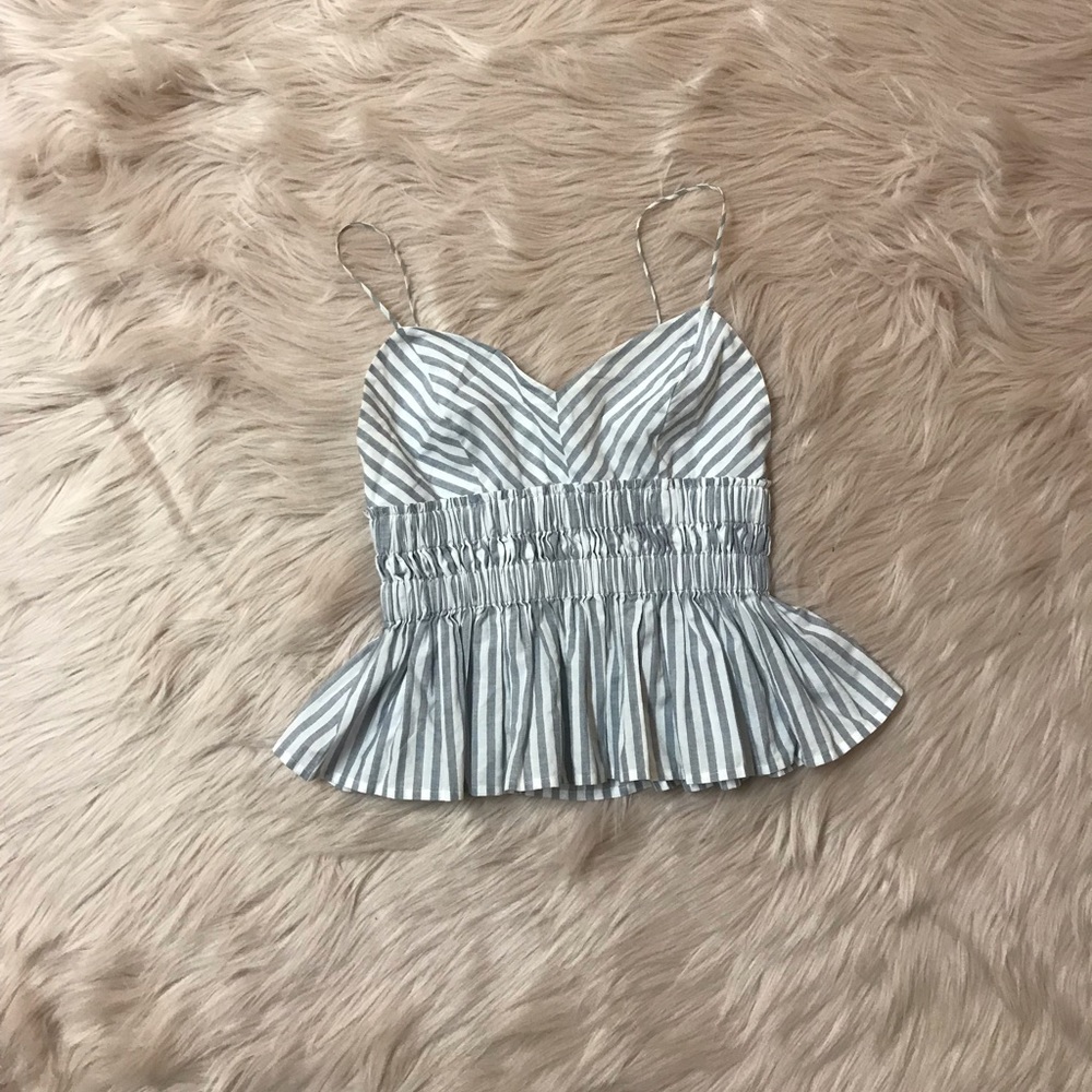 Express striped spaghetti strap top size xsmall